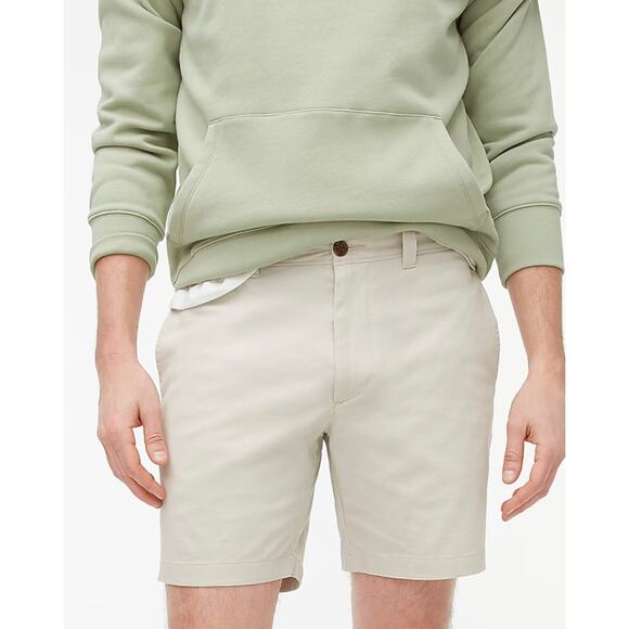 NWOT J.Crew Flex Chino Short 7” Size 35 In Stone - Picture 1 of 6